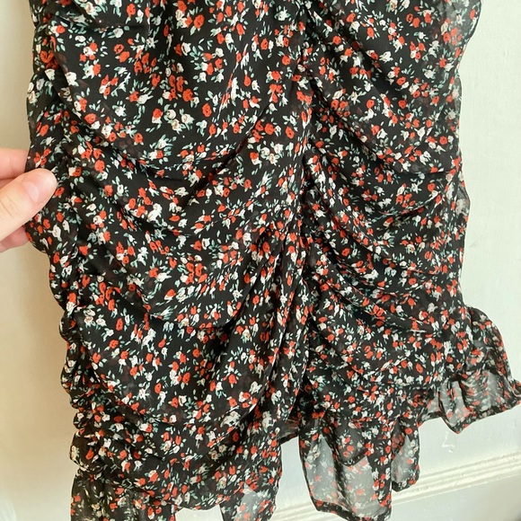 Black & Red Rose Floral Mini Dress - Picture 7 of 13